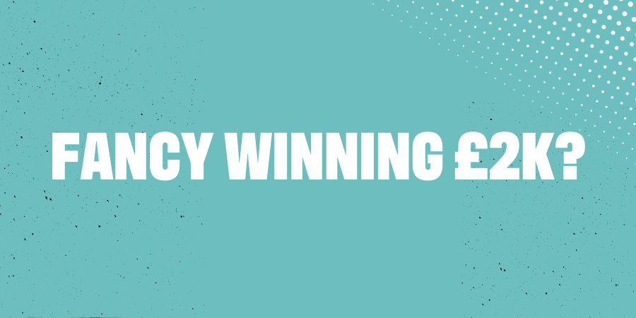 £2k giveaway headline banner at Library